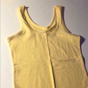 yellow tank top